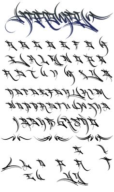 some type of calligraphy that is in the style of an old school tattoo font