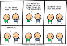 a comic strip about how to stop children