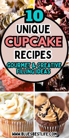 A collection of recipes for filled or stuffed cupcakes. Cupcakes With Filling Inside, Cupcake Filling Ideas, Cupcakes With Filling, Unique Cupcake Recipes, Poppy Seed Cupcakes, Cupcake Recipes Unique, Lemon Poppy Seed Cupcakes, Chocolate Caramel Cupcakes, Cupcake Filling