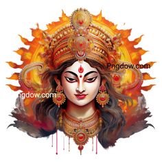 Maa Durga Png, Durga Puja T Shirt Design, 3d Illustration