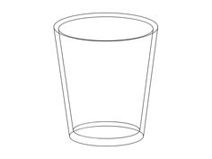 Glass Template Free Printable, Cricut Glass Cup, Shot Glass Svg, Glass Cup Svg, Cup Clipart, Glass Clipart, Cup Template, Cocktail Cup, Cup Svg