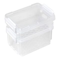 a plastic storage box with lid and dividers