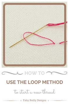 the instructions for how to use the loop method in knitting with text overlay that reads,