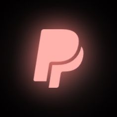 a black background with a pink logo on the bottom right corner, and a white p in the middle left corner