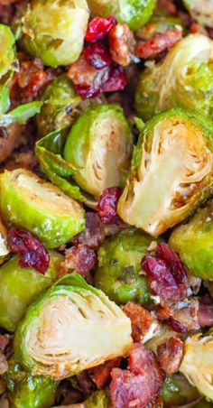 brussel sprouts with bacon and cranberries