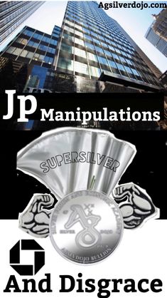 an advertisement for the j p manipulations silver and disgrace logo