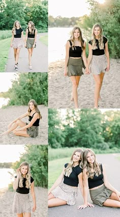 Sister Picture Ideas Sibling Poses, Poses For Twins Sisters, Poses For Two Sisters, Twin Sister Senior Pictures, Twin Senior Pictures Sister Photos, Twin Sister Photoshoot, Senior Twins Picture Ideas, Senior Picture Ideas Twins, Twin Photo Shoot Ideas