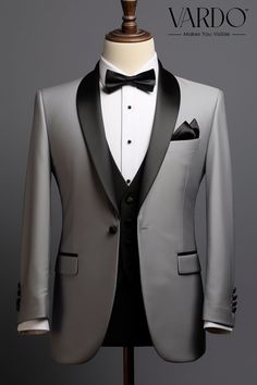 >>ORIGINAL ARTWORK AND CONTENT, PLEASE DO NOT COPY<< Men Suits, Suits For Man, Classic Men's Grey Three Piece Suit - Timeless Fashion for Every Occasion, Formal Attire, Formal Fashion Slim Fit Suit, Formal piece Wedding Suit, Double Breasted, Formal Fashion Slim Fit Suit. Elevate your formal attire with our exquisite Grey Tuxedo Suit for men. Crafted with precision and attention to detail, this suave ensemble exudes timeless sophistication. Whether you're gearing up for a wedding, gala, or a spe Suite For Men Wedding Classy Luxury, Classic Tailored Tuxedo For Ceremony, Tailored Classic Tuxedo For Ceremonies, Classic Tuxedo With Suit Collar For Ceremony, Forest Green Tuxedo, Designer Tuxedo Men Grooms, Suit For Men Stylish, Grey Three Piece Suit, Grooms Outfits