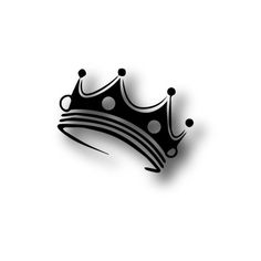 a black and white crown with dots on it