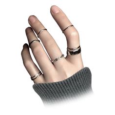 PRICES MAY VARY. Item-- Minimalist finger rings set(7pcs) Material-- High quality alloy. Color-- Silver Size--14mm-19mm, fits finger size 5 to 9 Great Gift-- Punk joint knuckle ring set, stylish and chic, it's a good choice for Halloween, Valentine's Day, Birthdays, Anniversary, Christmas, Thanksgiving or Graduation. Ocassion-- Easy to match your different hair style and outfits, suitable for daily jewelry or any other occasions like nightclub, beach party, dress dinner, anniversary, holiday, ev Lain Cosplay, Black Ring Set, Cheap Rings, Knuckle Ring, Studded Necklace, Daily Jewelry, Coin Ring, Stud Jewelry, Knuckle Rings