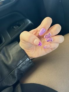 this is how i did my nails for the comcert!!! serving purple serving butterfly serving olivia rodrigo 💜🤟🏼💋🧛🏻🦋 Nails For Olivia Rodrigo Concert, Olivia Rodrigo Concert Nails, Olivia Rodrigo Inspired Nails, Olivia Rodrigo Nail Inspo Guts, Olivia Rodrigo Nails Ideas, Olivia Rodrigo Nails Ideas Guts, Olivia Rodrigo Butterfly, Olivia Nails, Olivia Rodrigo Nails