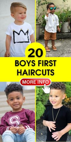 Embark on the sweet journey of boys first haircuts with our exclusive compilation of styles and ideas. Perfect for those seeking inspiration for baby hairstyles, especially for little ones with curly or textured hair. This collection is also inclusive of black baby haircuts, showcasing a variety of adorable looks. Haircut Ideas For Boys, Baby Boy First Haircut, Best Boys Haircuts, Boys First Haircut, Haircuts For School, Boys Curly Haircuts