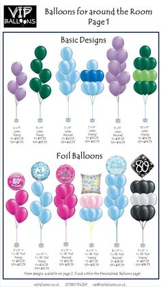 balloons for around the room page