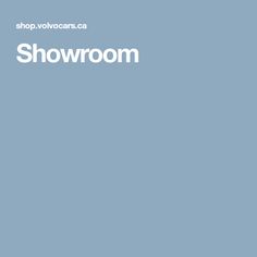 the words showroom are written in white on a blue background