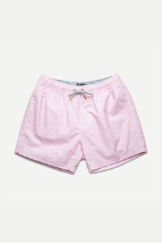 Pink Stipple Classic Swim Trunks - Polonio Affordable White Fitted Swim Trunks, Cheap White Playful Swim Trunks, Pink Swim, The Gentleman, Mens Swim Trunks, Knit Sweater Dress, Man Swimming, Short Jumpsuit, Sweater And Shorts