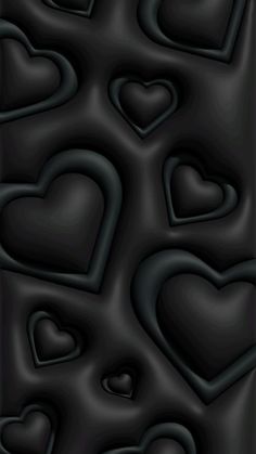 an abstract black and white background with hearts