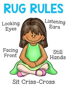 This EARLY GRADES PRESCHOOL poster will remind students how to sit on the rug correctly. Can be enlarged easily by selecting "ledger" size in your printer settings and using 11x17 paper. Rug Rules, Preschool Classroom Rules, Preschool Rules, Freetime Activities, Ledger Paper, Preschool Circle Time, Classroom Behavior Management, Beginning Of Year, Classroom Behavior