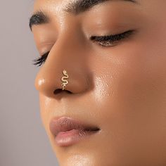 Classification  						 Nose Ring  					    						 Design  						 Gold Plated  					    						 Gender  						 Women'S  					    						 Material  						 Alloy  					    						 Occasion  						 Daily  					    						 Pattern  						 Snake  					    						 Style  						 Vintage Style  					    						 Weight  						 2g Nose Ring Designs, Golden Snake, Faux Piercing, Fake Nose Rings, Fake Nose, Gold Nose Rings, Fake Piercing