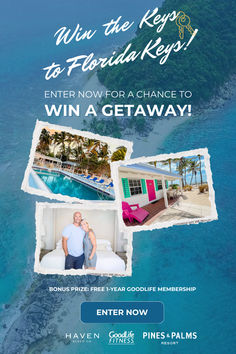 Escape to the Florida Keys. Enter now to win a getaway for 2 from Haven Sleep Co, GoodLife Fitness, and Pines & Palms Resort. Sarah Baeumler, Goodlife Fitness, Islamorada Florida, The Florida Keys, Win A Trip, Tropical Getaways, Florida Vacation, Florida Keys, The Keys