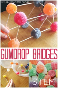 gumdrop bridges are an easy science activity for kids to learn how to make them