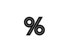 the percentage sign is shown in black and white