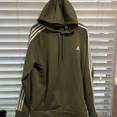 Adidas Hoodie - Prime Green Size L Green Adidas Hoodie, Green Adidas, Adidas Sweater, Adidas Hoodie, Colorful Hoodies, Adidas Men, Men Sweater, Man Shop, Adidas