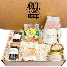 care-package-for-her-get-well-gift-box-for-her-sand-and-sea-by-ashley-new Surgery Recovery Gift, Calming Candles, Corporate Gift Baskets, Housewarming Gift Baskets, Food Gift Baskets, Valentine's Day Gift Baskets, Candle Quotes, Honey Gifts, Holiday Gift Baskets