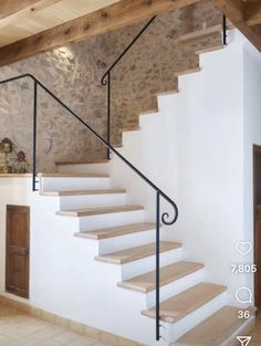 Spanish House Exterior, Mediterranean Staircase, Most Beautiful Houses, Italian Style Home, Stairs And Doors, Designing Ideas, Spanish Style Home, Staircase Railings, Beautiful Houses