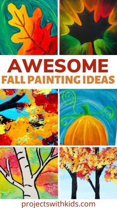 fall painting ideas for kids that are easy and fun