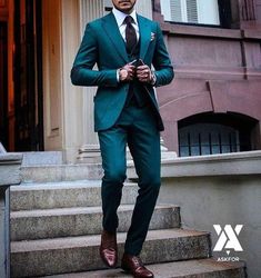 Smart Casual Suit, Suit For Men Wedding, Green Wedding Suit, Best Wedding Suits, Men Suits Wedding, Wedding Suits Groomsmen, Wedding Suits Groom, Dress Suits For Men, Mens Blazer Jacket