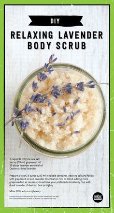 Epsom Salt Scrub Recipe, Epsom Salt Scrub, Scrub Ideas, Lavender Sugar, Lavender Sugar Scrub