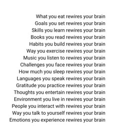 Making focused efforts that rewire your brain helps establish new synaptic connections. 🧠 Brain Book, Integrative Nutrition, Self Quotes, Brain Health, Self Improvement Tips, Your Brain