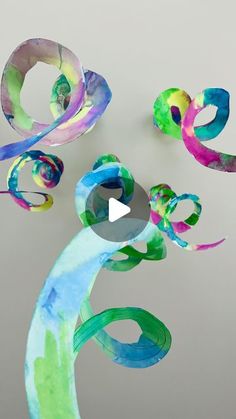 an art project made with paper and scissors