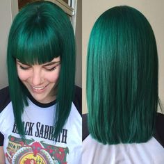 Bright Green Hair, Cool Haircuts For Girls, Green Hair Dye, Hair Color Pastel, Hair Ombre, Hair Color Purple, Girl Haircuts, Big Chop