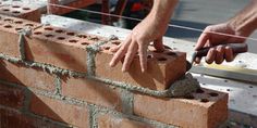 Brick Laying, A Brick Wall, Concrete Projects, Building A Shed, Diy Home Repair, Brick And Mortar, Brickwork, Home Repairs, Diy Home Improvement