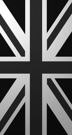 the british flag is black and white with silver highlights on it's edges,