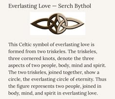 the celtic symbol for love is shown in this poem, which features two intertwined circles