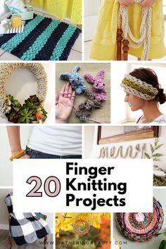 Yarn crafts Crafts With Hands, What To Do With Finger Knitting, Chunky Yarn Finger Knitting, Hand Knitted Yarn Crafts For Crafting, Chunky Yarn Finger Crochet, Different Types Of Yarn, Finger Knitting Blankets Inspire Uplift ⭐, Finger Knitting, Types Of Yarn