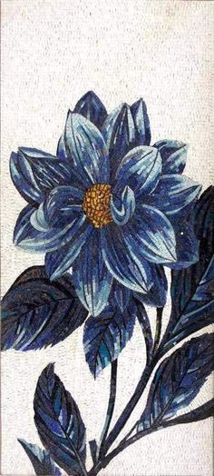 Glass Mosaic Art - Blue Flower Mosaic Daisy, Glass Mosaic Art, Coupon Card, Mosaic Flowers, Mosaic Pieces, Custom Mosaic, Dollar General, Mosaic Designs, Glass Mosaic