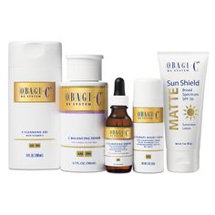 Obagi-C Rx System for Normal to Oily Skin - Totality Skincare Facial For Oily Skin, Skin Care System, Oily Skin Care, Sunscreen Lotion, Skin Care Kit, Cleansing Gel, Acne Skin, Skin Care Acne, Skin Care Essentials