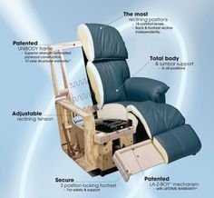 an image of a massage chair labeled in english