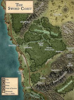 Region Map Dnd, Lost Mines Of Phandelver, Fictional Maps, Dnd World Map, Advanced Dungeons And Dragons, Map Making, Fantasy World Map, Dungeon Master's Guide, Amazing Maps