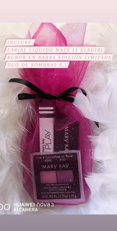 the packaging for mary kay's new makeup collection is wrapped in pink organine