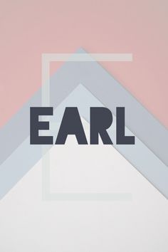 an image of the word ear on top of three different colored shapes and lines that appear to be overlapping