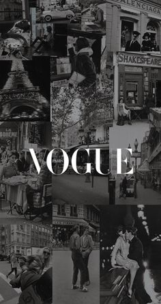 a collage of black and white images with the words voggie