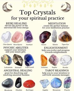 Crystals For Emotional Healing, Crystal Meanings Charts, Crystals Magic, Spiritual Psychology