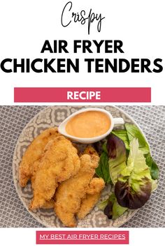 air fryer chicken tenders recipe on a plate