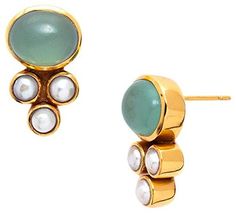 Julie Vos Mimi Stud - Gold/Aqua Blue/White Julie Vos http://www.amazon.com/dp/B00UKRO2LG/ref=cm_sw_r_pi_dp_vdMpwb0H112BR Aqua Blue, Blue White, Blue And White