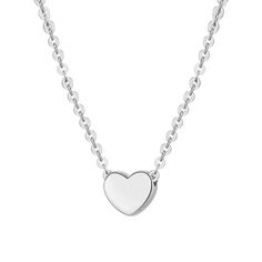 This delicate piece captures the essence of affection in its purest form.Crafted with meticulous attention to detail, this necklace features a dainty heart-shaped pendant, expertly crafted from high-quality sterling silver. The smooth, polished surface reflects light, adding a touch of radiance to your every movement.Width: 6 mmHeight: 5 mmMaterial: 925 SilverPlating Color: SilverLength: 400+50 mm Silver Minimalist Necklace For Valentine's Day, Minimalist Silver Necklace For Valentine's Day, Classic Necklace With Delicate Chain And Heart Pendant, Silver Minimalist Heart Necklace With Clavicle Chain, Silver Heart Necklace With Delicate Chain For Valentine's Day, Silver Heart Necklace With Delicate Chain And Round Pendant, White Gold Heart Charm Necklace For Mother's Day, Silver Heart Charm Necklace With Delicate Chain, Classic Heart Pendant Necklace For Her