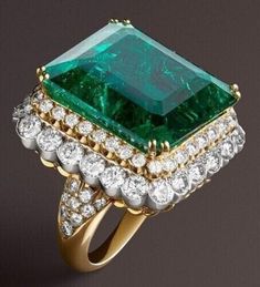 Gold Plated Solitaire Ring Womens 925 Sterling Silver Green Emerald Jewelry Harry Winston Ring, Harry Winston Jewelry, Van Cleef & Arpels, Harry Winston, Silver Shop, Emerald Jewelry, Van Cleef, Emerald Ring, High Jewelry